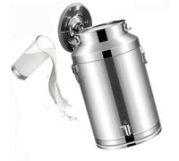 Cubo de leche de acero inoxidable 304 con grifo, jarra de transporte de leche resistente de 5 L para leche y vino