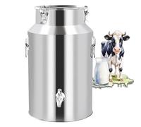 Cubo de leche de acero inoxidable con tapa sellada de silicona para vino, cerveza, alimentos, aceite, agua, té de arroz, 5 L