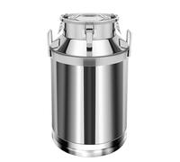 Cubo de leche de acero inoxidable cubo de acero inoxidable 60L impermeable con botones de presión resistente a la corrosión adecuado para leche con aceite de arroz, etc.