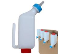 Cubo de leche para corderos: biberón, módulo para colgar, escala de medición, tetina blanda, asa de manipulación, cría de cabras, ayuda para beber, cuidado de crías, suministros para animales, materia