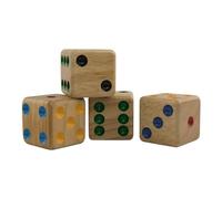 Cubo De Madera - Set De 4 - Madera Samena - 40 Mm - W6