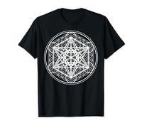Cubo de Metatrón Flor de la Vida Arte Geometría Sagrada Minimal Camiseta