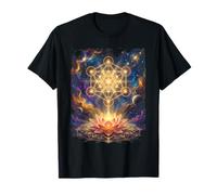 Cubo de Metatrón Geometría Sagrada Lotus Universo Creativo Camiseta