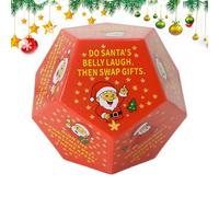 Cubo de Navidad - 3,07 x 3,07 x 2,56 Pulgadas Santa Swap Gift Exchange Dice, 12 páginas de Intercambio de de Navidad, Regalo para cumpleaños, Vacaciones, Medias, Noche Familiar, diversión