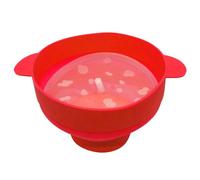 Cubo de palomitas de silicona, microondas para palomitas de maíz de silicona | Cuenco plegable con tapa y asa, no requiere aceite, máquina de palomitas de maíz apta para microondas y lavavajillas p