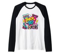 Cubo de Patines con Cassette Retro de Vuelta a los 90 Camiseta Manga Raglan