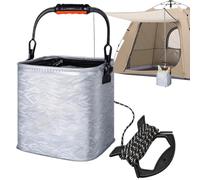Cubo de pesca, contenedor portátil para peces vivos, cubo de protección de peces de EVA multiusos para pesca, canotaje, jardinería