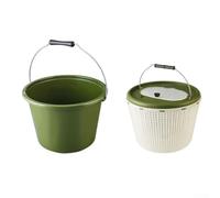 Cubo de pesca de doble capa, cubo de pescado vivo, portátil, herramienta de mano multifuncional para pesca (grande)