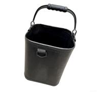 Cubo de pesca plegable 10L Contenedor de agua EVA plegable con tapa para almacenamiento de cebo de peces vivos, camping, uso al aire libre, negro, 24 x 24 x 29 cm (negro)