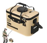 Cubo de Pesca Plegable, Cubos de Pesca Ligeros con Tapas, Bolsa de Pesca de Malla Transpirable, Cubo de protección portátil de 11.8 x 7.8 x 7.4 pulgadas/15.7 x 9.8 x 8.6 Pulgadas, para Viajes