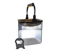 Cubo de pesca plegable de 10 L, contenedor transparente de peces vivos, tanque de agua plegable de EVA para pesca de carpas con base reforzada 22 x 20 x 20 cm (10 L)