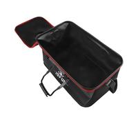 Cubo de pesca plegable de EVA, caja de peces vivos plegable portátil con cubierta de malla y correa para el hombro para pesca en el mar, camping, senderismo y almacenamiento de agua (35 cm)