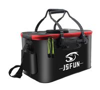 Cubo de Pesca Plegable Multifuncional - Contenedor de Peces Vivos, Bolsa EVA para Cebo, Protección de Peces - para Acampar al Aire Libre, 50 cm