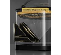 Cubo de pesca transparente plegable fabricado con material EVA, cuenta con refuerzo de bloque triangular y soporte de triple capa para estabilidad y prevención de fugas mientras pesca (10 L)