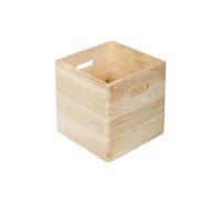 Astigarraga Caja de almacenaje de madera maciza de pino sin tapa 30x30x30cm