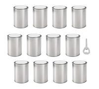 Cubo de pintura con tapa - latas de pintura de metal vacías de 0,5 litros | multiusos sin forro para | Uso para manualidades, proyectos, pintura, almacenamiento y organización
