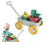 Cubo de playa y pala, juego de | Cubo de educativo y palas con carrito - Divertido juego al aire libre para playa de mar fuera del camping