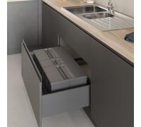 Cubo de reciclaje con tapa para cajón- capacidad 20/9 litros