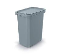 Cubo de reciclaje de forma cuadrada 12l color gris keden