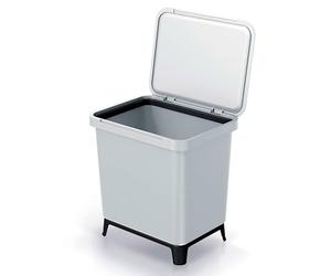 Cubo de reciclaje de forma cuadrada 30L color blanco KEDEN