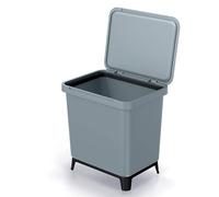 Cubo De Reciclaje De Forma Cuadrada 30l Color Gris Keden