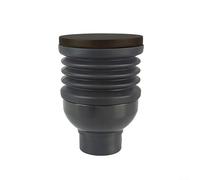 Cubo de silicona para molinillo de café para tolvas, diseñado para molinillos Eureka, capacidad de 140 g con tapa de madera de nogal para un proceso de molienda más limpio (negro)