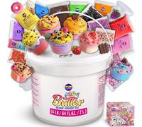 Cubo de slime de mantequilla lechosa de 4 libras, regalo para ni as. FunKidz - Kit de slime enorme, suave, blanco, prefabricado, perfumado, de 64