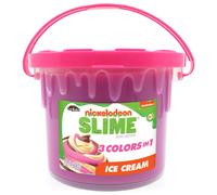 Cubo de slime prefabricado de helado Nickelodeon Slime de 3 libras - 3 colores en 1 S