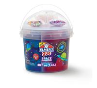 Cubo de slime prefabricado Elmers Gue con tem tica de aventura espacial. Incluye 3 libras.