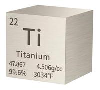 Cubo de titanio de 10 mm, alta pureza 99.95%, cubos de elementos con símbolo atómico Ti, incluye 1 pieza, para demostraciones científicas y exhibiciones educativas