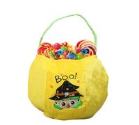 Cubo de Truco o Trato - Cubo para Dulces de Halloween - Bolsa Bordada para Truco o Trato Decoración Perfecta para Aventuras Nocturnas Disfraces Familiares Fotos de Vacunas Recuerdos