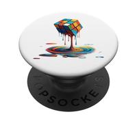 Cubo de Velocidad de fusión Rompecabezas Vintage para jóvenes y Amantes de Las matemáticas PopSockets PopGrip Adhesivo
