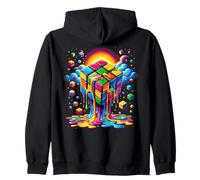 Cubo de velocidad de fusión rompecabezas vintage para jóvenes y amantes de las matemáticas Sudadera con Capucha