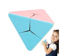 Cubo de velocidad sin pegatinas, diseño de pirámide | Primeros pasos sin pegatinas: rompecabezas mágico arco iris