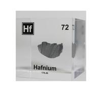 Cubo Elemento Metálico 5cm/2in Encapsulado en Lucite Acrílico Transparente para Colecciones de Elementos, Pasatiempos, Profesores, Ciencia y Regalo Creativo-72-Hf Hafnium