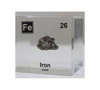 Cubo Elementos 5cm/2in Encapsulado en Lucite Acrílico Transparente para Colecciones de Elementos, Pasatiempos, Ciencia y Regalo Creativo-26-Fe Iron