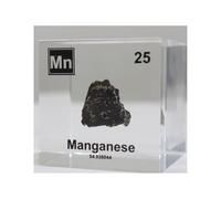 Cubo Elementos 5cm/2in Encapsulado en Lucite Acrílico Transparente para Colecciones de Elementos, Pasatiempos, Ciencia y Regalo Creativo-25-Mn Manganese