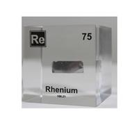 Cubo Elementos 5cm/2in Encapsulado en Lucite Acrílico Transparente para Colecciones de Elementos, Pasatiempos, Ciencia y Regalo Creativo-75-Re Rhenium