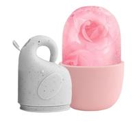 Cubo facial de hielo, rodillo de molde de silicona para reafirmar y tonificar la cara, herramienta de belleza para spa, viajes, vacaciones, cuidado de la piel en interiores y domésticos
