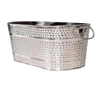 Cubo galvanizado, 4pcs bañera galvanizada cubo de hielo cubas de bebida de metal grandes para fiestas bañera de cerveza con manijas de transporte para cócteles de champán enfriamiento de vino para su