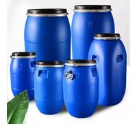 Cubo Grande De Plástico Apto para Uso Alimentario con Tapa, Contenedor Industrial Hermético, Barril De Envío Multifuncional, Alternativa Al Barril De One Color 13 Gallon