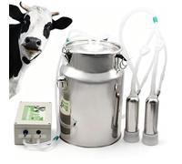 Cubo Inoxidable Eléctrico De La Ordeñadora De Vacas 3L/5L/10L Con Silicona | El Tubo De Leche De Silicona Premium Engrosado Es Resistente A La Corrosión(3L cattle)