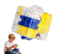 Cubo Laberinto 3D, Bola Laberinto Azul de 8,5 cm, Juguete Interactivo para el Pensamiento, Cubo Mágico con Bolas Rodantes, Fomenta el Entrenamiento Cerebral y Ayuda a Reducir el Estrés