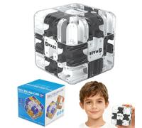 Cubo Laberinto 3D, Rompecabezas de Bolas Laberinto con Bolas Rodantes, Juego de Laberinto de Cubo Mágico, Laberinto deBolas, Cubo Rompecabezas Laberinto 3D, Bola Laberinto(Gris)