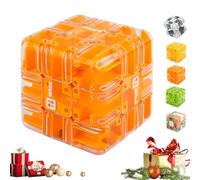 Cubo Laberinto Grande, Cubo Mágico 3D con Bola, Juguete Estimulante para El Cerebro, Juguete De Entrenamiento Cerebral para La Conciencia Espacial, para Aliviar El Estrés Y Desarrollar La Lógi Orange
