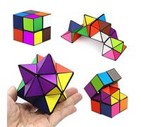 Cubo Mágica 2 en 1,Cubo Infinito Coloridos, Cubo Transformación Estrella,Juguetes Ciencia Popular Rompecabezas Mágicos para Niños y Adultos