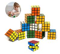 Cubo Mágico 12 Piezas, Mini Cubos 3x3, 3cm Cubo de Velocidad, Original Puzzle, Rompecabezas Cubo Mágico Liso Magic Puzzle Cube para Niños, Rompecabezas Niños & Adulto