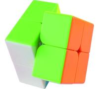 Cubo Mágico 2x2, Rompecabezas, Multicolor con Estuche Transparente apilable CP122