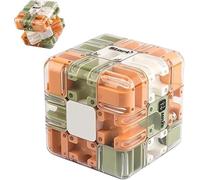 Cubo Mágico 3D, Cubo de Laberinto de Bola de Rodillos,Labyrinth Cube,Mejora El Reconocimiento Espacial y Cultiva El Pensamiento Lógico, El Juego Educativo para Adultos y Adolescentes (A)