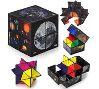 Cubo Mágico Estrella 2 en 1 - Puzzle 3D, Infinito y de Velocidad - Transformación para Niños y Adultos - Regalos de Juegos Educativos